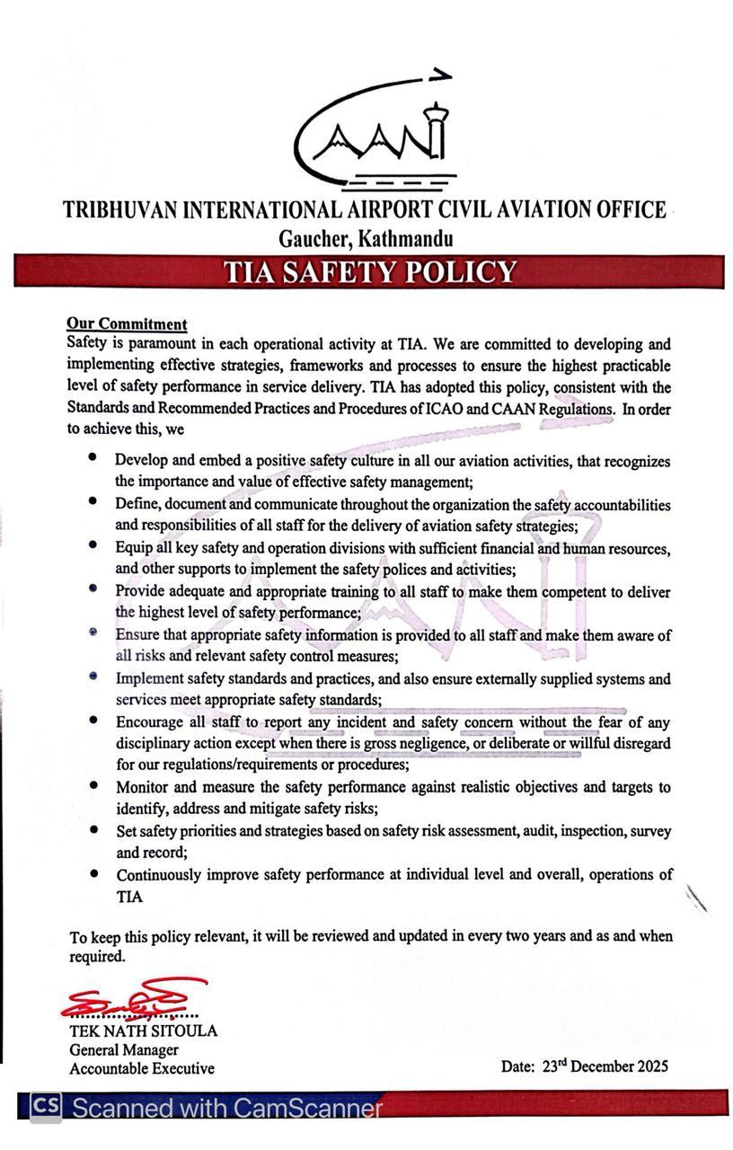 TIA Safety Policy